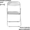Urban Lifestyle Transparent Acrylic Modern Folding Chair with Chrome Frame, Clear