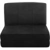 Urban Lifestyle Ultra Suede Convertible Flip Chair, L28.5 x W29.53 x H23.0, Rainbow(Black)