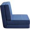 Urban Lifestyle Ultra Suede Convertible Flip Chair, L28.5 x W29.53 x H23.0, Rainbow(Denim)