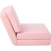 Urban Lifestyle Ultra Suede Convertible Flip Chair, L28.5 x W29.53 x H23.0, Rainbow(Light Pink)
