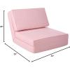Urban Lifestyle Ultra Suede Convertible Flip Chair, L28.5 x W29.53 x H23.0, Rainbow(Light Pink)