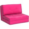 Urban Lifestyle Ultra Suede Convertible Flip Chair, L28.5 x W29.53 x H23.0, Rainbow(Pink)