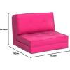 Urban Lifestyle Ultra Suede Convertible Flip Chair, L28.5 x W29.53 x H23.0, Rainbow(Pink)