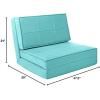Urban Lifestyle Ultra Suede Convertible Flip Chair, L28.5 x W29.53 x H23.0, Rainbow(Teal)