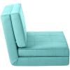 Urban Lifestyle Ultra Suede Convertible Flip Chair, L28.5 x W29.53 x H23.0, Rainbow(Teal)