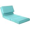 Urban Lifestyle Ultra Suede Convertible Flip Chair, L28.5 x W29.53 x H23.0, Rainbow(Teal)
