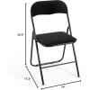 Urban Lifestyle Velvet Folding Chair, Black(Black)