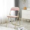 Urban Lifestyle Velvet Folding Chair, Black(Blush)