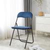 Urban Lifestyle Velvet Folding Chair, Black(Navy)