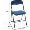 Urban Lifestyle Velvet Folding Chair, Black(Navy)