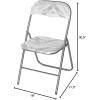 Urban Lifestyle Velvet Folding Chair, Black(White Marble)