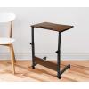 Urban Lifestyle Wood Adjustable Rolling Laptop Desk, Black