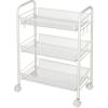 Urban Lifestyle 3 Tier Mesh All Purpose Utility Rolling Storage Cart, Black(White)