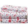 Urban Lifestyle 4 Piece Sheet Set, Including Top Sheet, Fitted Sheet and 2 Pillow Cases, Western Cowboy Boot, Full(Cherry)