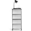 Urban Lifestyle 4 Tier Mirrored Rolling Storage Cart(4 Tier)