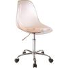 Urban Lifestyle Acrylic Rolling Desk Chair, Navy Blue with Silver Legs, 21D x 19W x 34H Inch(Blush)
