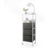 Urban Lifestyle Charging Rolling Storage Cart with Shelf, Grey(Charcoal)