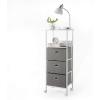 Urban Lifestyle Charging Rolling Storage Cart with Shelf, Grey(Gray)