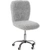 Urban Lifestyle Faux Fur Rolling Task Chair, Mint(Grey)