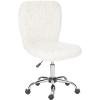 Urban Lifestyle Faux Fur Rolling Task Chair, Mint(White Sherpa)