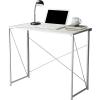 Urban Lifestyle Foldable Computer Desk, Wood/Black(Marble/Silver)