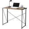 Urban Lifestyle Foldable Computer Desk, Wood/Black(Wood/Black)