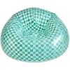 Urban Lifestyle Inflatable Chair, Retro Orange/White Checkered Design,Comfy Seating for Teens and Adults, Ideal for Dorms, Bedrooms & Living Spaces(Teal/White)