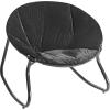 Urban Lifestyle Micromink Rocking Saucer Chair, Black