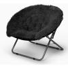 Urban Lifestyle Oversized Mongolian Faux Fur Saucer Chair, Mint(Black)