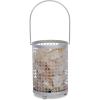 Urban Lifestyle Perforated Metal Salt Lamp, Silver