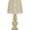 Urban Lifestyle Porcelain Lamp with Zuni Lamp Shade with CFL Bulb, Taupe