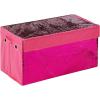 Urban Lifestyle Reversible Flip Sequin Foldable Collapsible Storage Bin Trunk, Mermaid/Black(Pink)