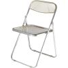 Urban Lifestyle Transparent Acrylic Modern Folding Chair with Chrome Frame, Blush(Black)