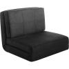 Urban Lifestyle Ultra Suede Convertible Flip Chair, L28.5 x W29.53 x H23.0, Rainbow(Black)
