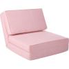 Urban Lifestyle Ultra Suede Convertible Flip Chair, L28.5 x W29.53 x H23.0, Rainbow(Light Pink)