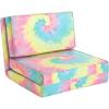 Urban Lifestyle Ultra Suede Convertible Flip Chair, L28.5 x W29.53 x H23.0, Rainbow(Rainbow)
