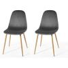 Urban Lifestyle Velvet Dining Chairs, Set of 2, Blush(Grey)