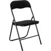 Urban Lifestyle Velvet Folding Chair, Black(Black)