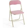 Urban Lifestyle Velvet Folding Chair, Black(Blush)