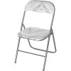 Urban Lifestyle Velvet Folding Chair, Black(White Marble)