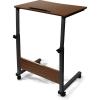 Urban Lifestyle Wood Adjustable Rolling Laptop Desk, Black