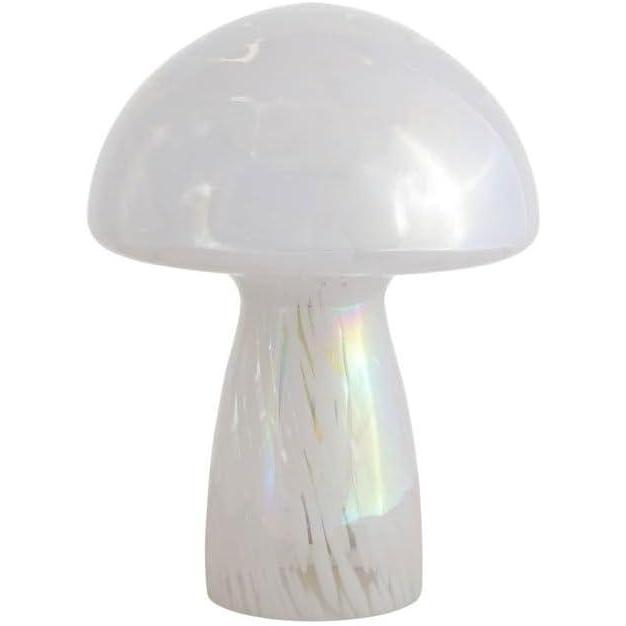 imageUrban Lifestyle 10quot Blue Stripe Glass Mushroom Lamp Modern Retro Table Lamp for Bedroom Living Room or Office DcorIridescent