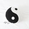 Urban Lifestyle Yin-Yang Throw Pillow, Black/White