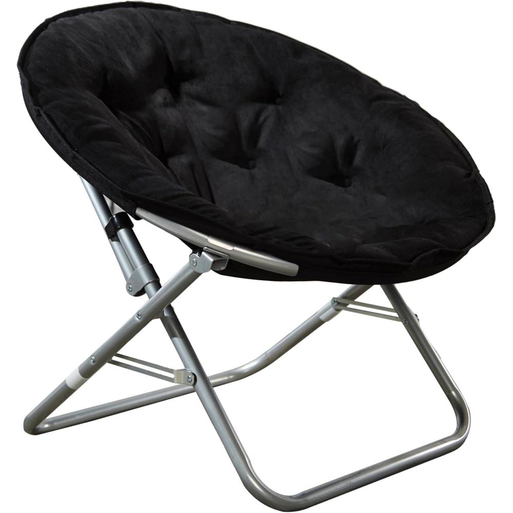 imageUrban Lifestyle Micro Suede Saucer Chair Adult NavyBlack