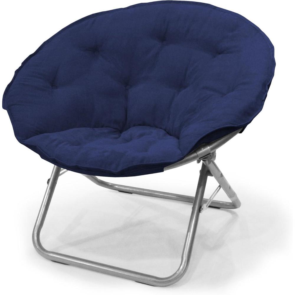 imageUrban Lifestyle Micro Suede Saucer Chair Adult NavyNavy
