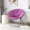 Urban Lifestyle Micro Suede Saucer Chair, Adult, Navy(Purple)