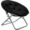 Urban Lifestyle Micro Suede Saucer Chair, Adult, Navy(Black)