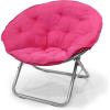 Urban Lifestyle Micro Suede Saucer Chair, Adult, Navy(Pink)