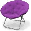 Urban Lifestyle Micro Suede Saucer Chair, Adult, Navy(Purple)