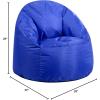 Urban Lifestyle Structured Canvas Round Back Bean Bag Chair, Royal Blue (NK658242)(Royal Blue)